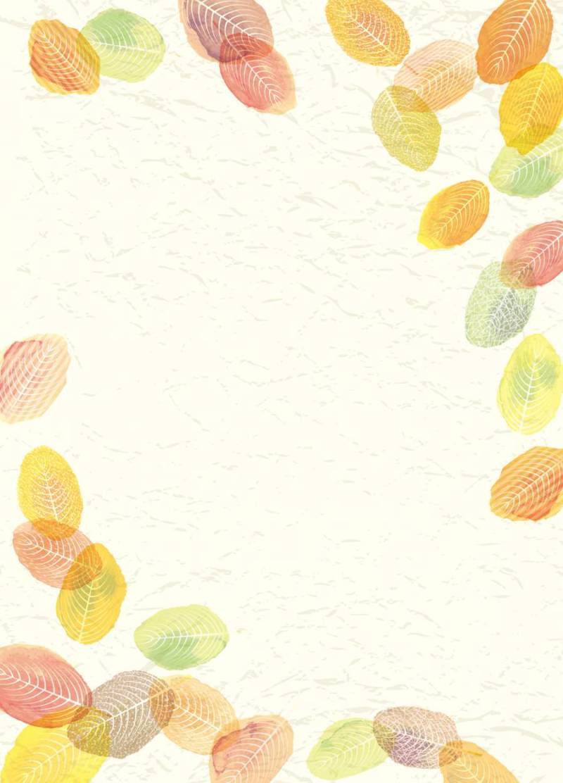 秋天的叶子落叶秋天的树叶日本纸框架装饰框架冬天