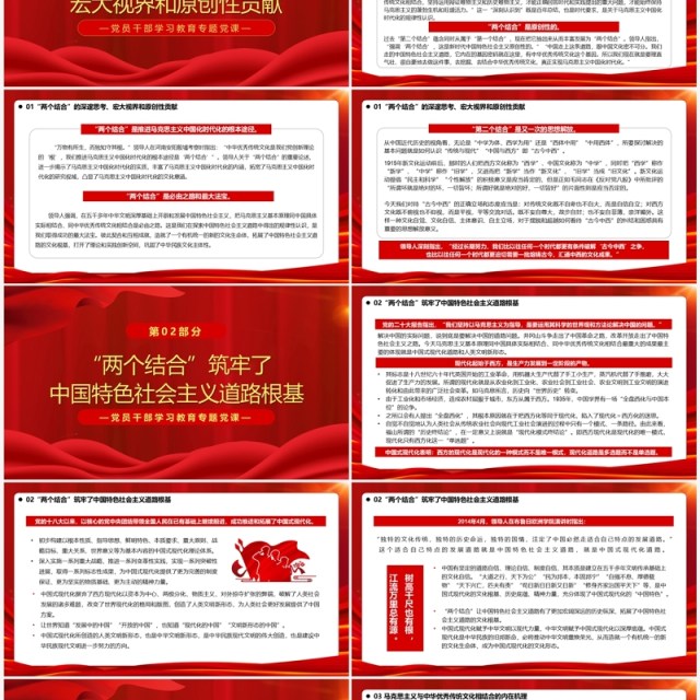 两个结合的丰富内涵和内在机理PPT模板 两个结合的丰富内涵和内在机理PPT模板