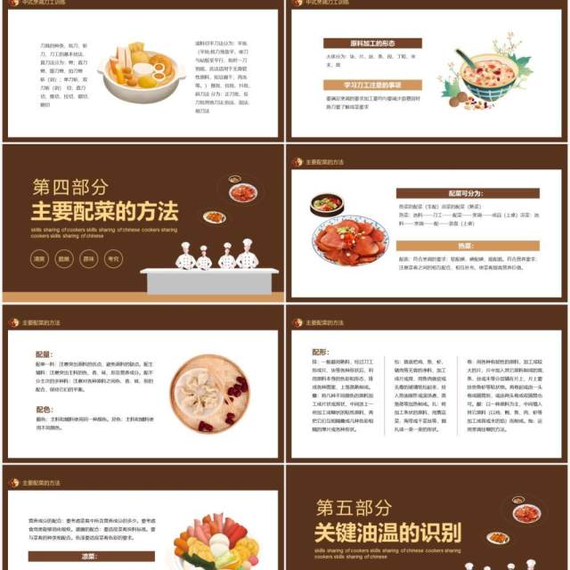 厨师入门培训中式烹调师技能分享动态PPT模板 厨师入门培训中式烹调师技能分享动态PPT模板