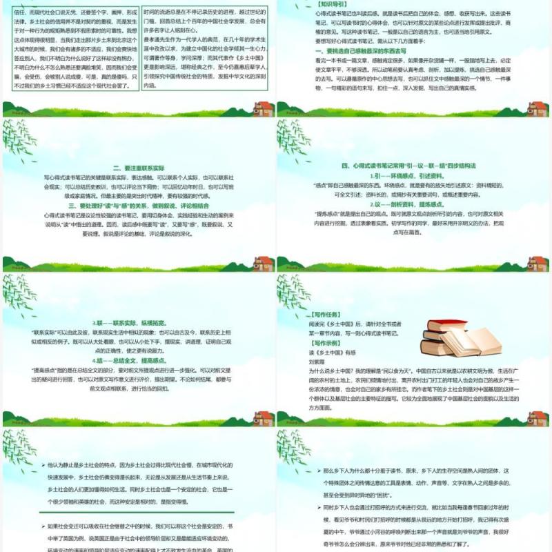 部编版高中语文必修一乡土中国课件PPT模板