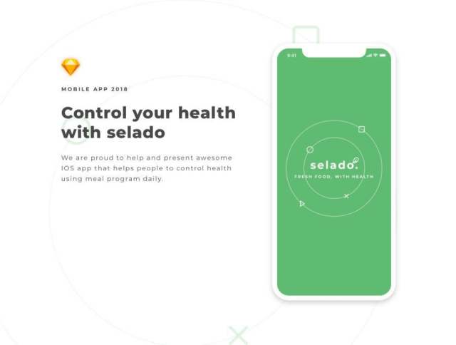 用于Control Food Daily的多功能草图UI套件，Salado UI套件