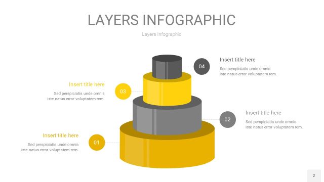 灰黄色3D分层PPT信息图2