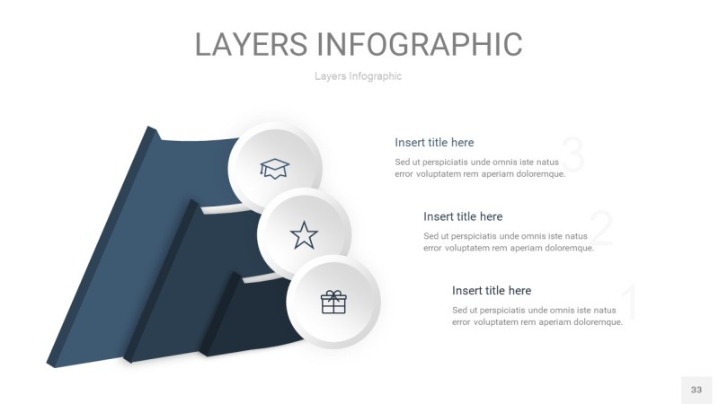 深天蓝色3D分层PPT信息图33