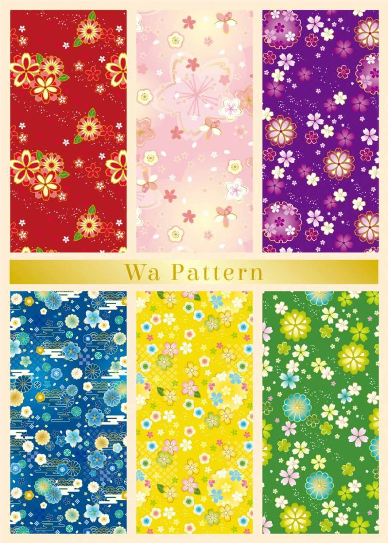 灿烂的日本风格的图案