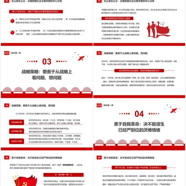 红色简约专题研讨班上深刻阐述的五个问题PPT模板 红色简约专题研讨班上深刻阐述的五个问题PPT模板