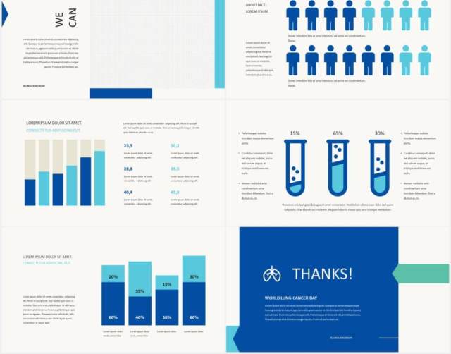 世界肺癌日医疗医学工作报告图片排版设计PPT模板SURVIVO - World Lung Cancer Day Presentation Templ