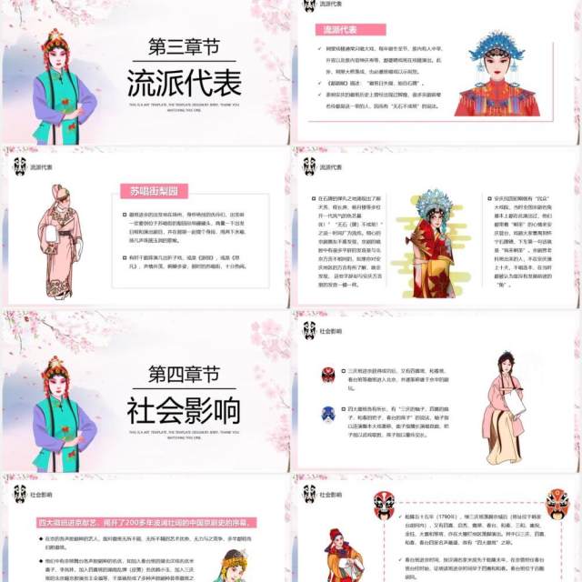卡通风东方神韵国粹戏剧PPT模板 卡通风东方神韵国粹戏剧PPT模板