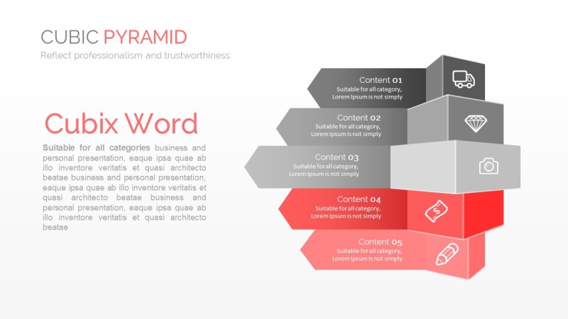 西瓜红色商务PPT图表-5