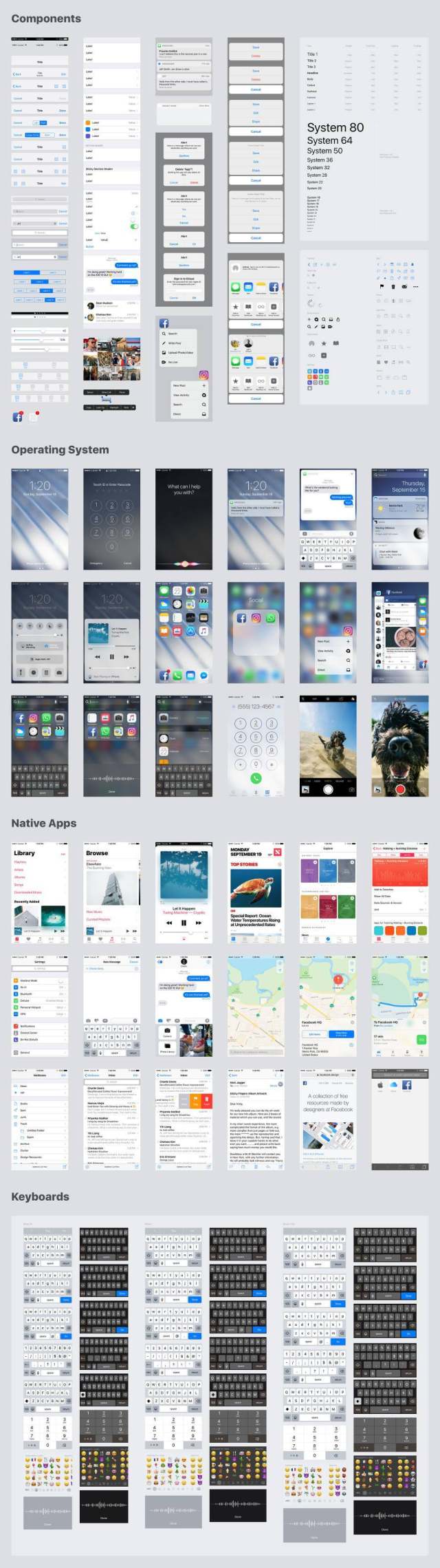Facebook iOS 10 GUI Facebook iOS 10 GUI