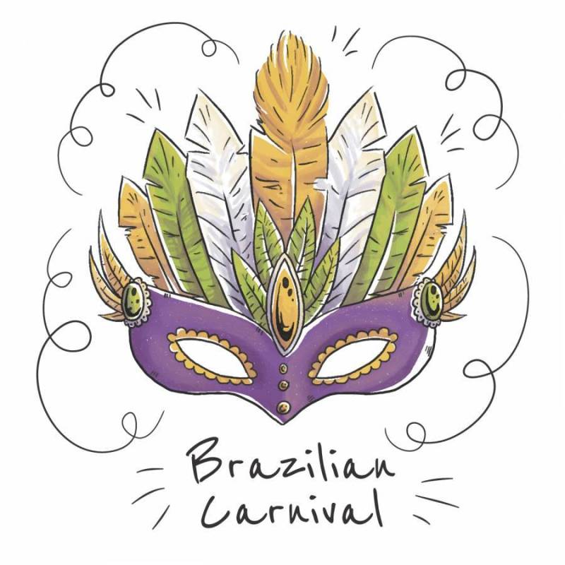 巴西狂欢节的巴西面具