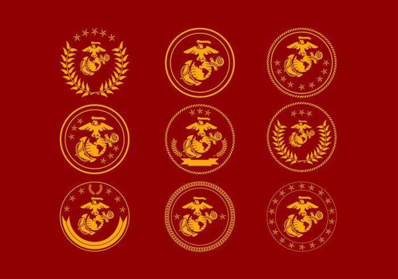 USMC徽章标志 矢量