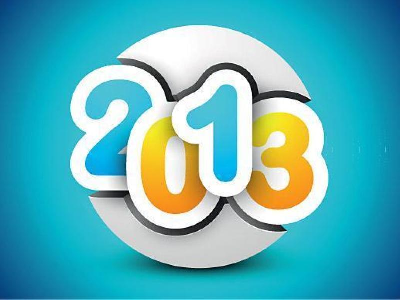 2013新年快乐数字创意背景三
