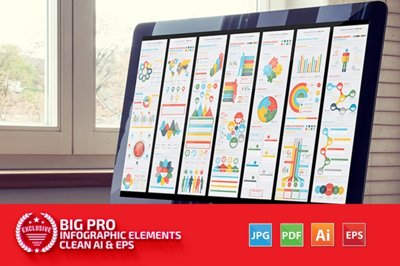 专业信息图表元素设计Big Pro Infographics Design