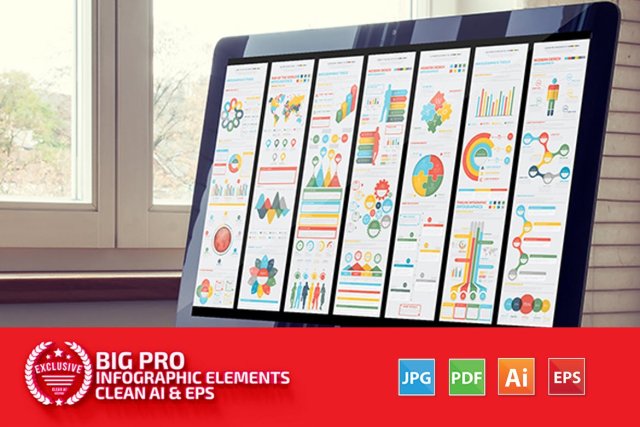 专业信息图表元素设计Big Pro Infographics Design 专业信息图表元素设计Big Pro Infographics Design