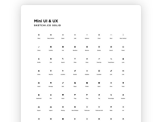 标准界面图标......仅限mini！，Mini UI和UX Solid