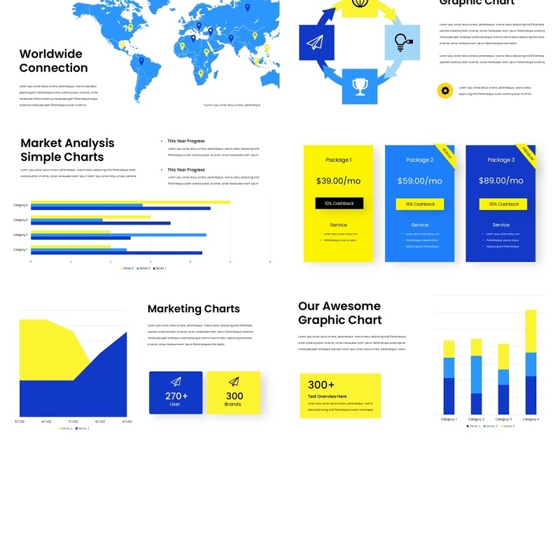 数字信息图表PPT素材模板Infographic