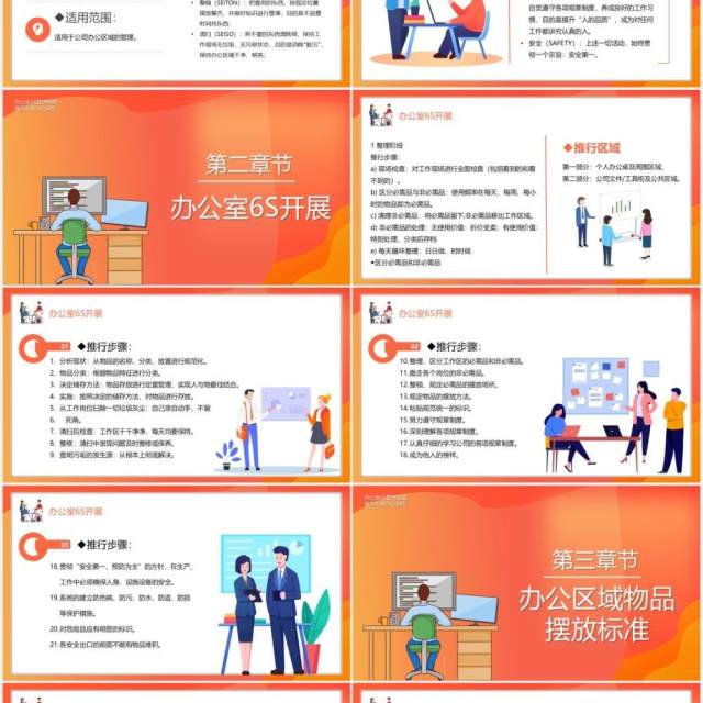 卡通风办公室6s管理制度宣传PPT模板 卡通风办公室6s管理制度宣传PPT模板