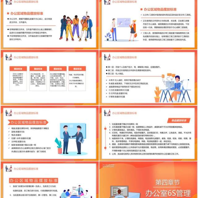 卡通风办公室6s管理制度宣传PPT模板 卡通风办公室6s管理制度宣传PPT模板