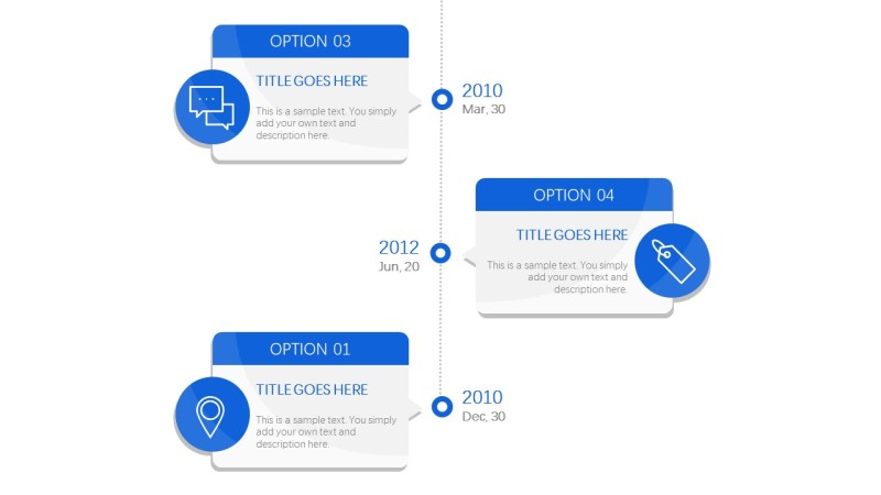 蓝色通用时间轴PPT图表-9