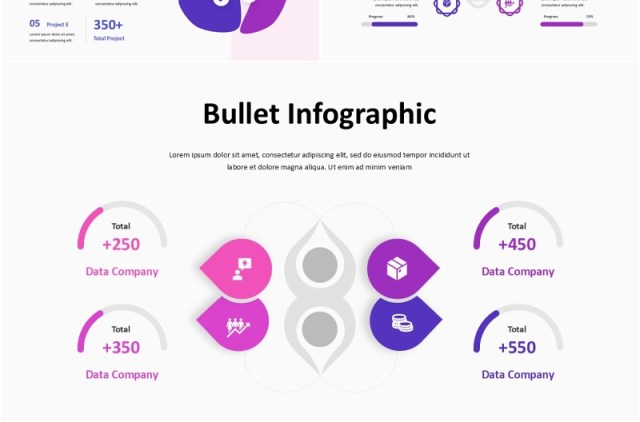 商业项目信息图表PPT模板Bullet Infographic - Presentation Template