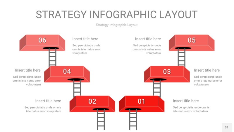 红色战略计划统筹PPT信息图31