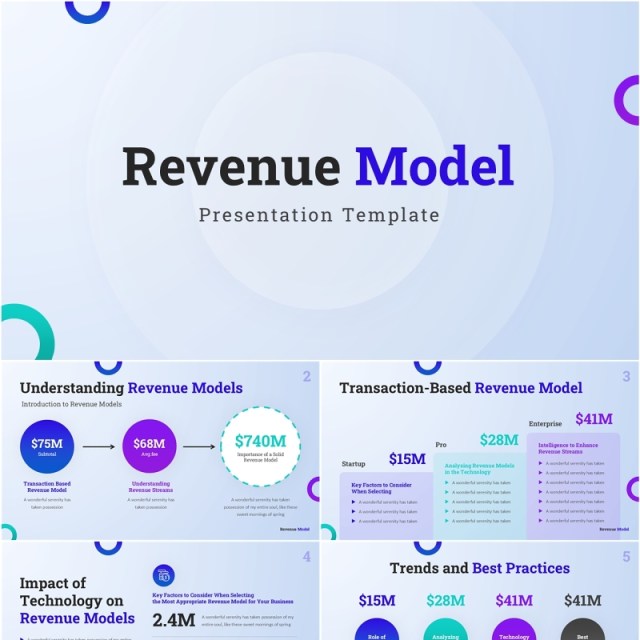 收入收益模型信息图PPT模板素材Revenue Model Presentation Template