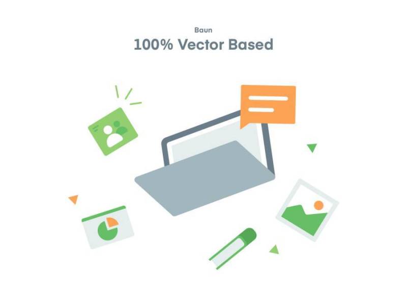 适用于iOS，Android，Web和Apps的图标和插图，Baun Easy Illustration