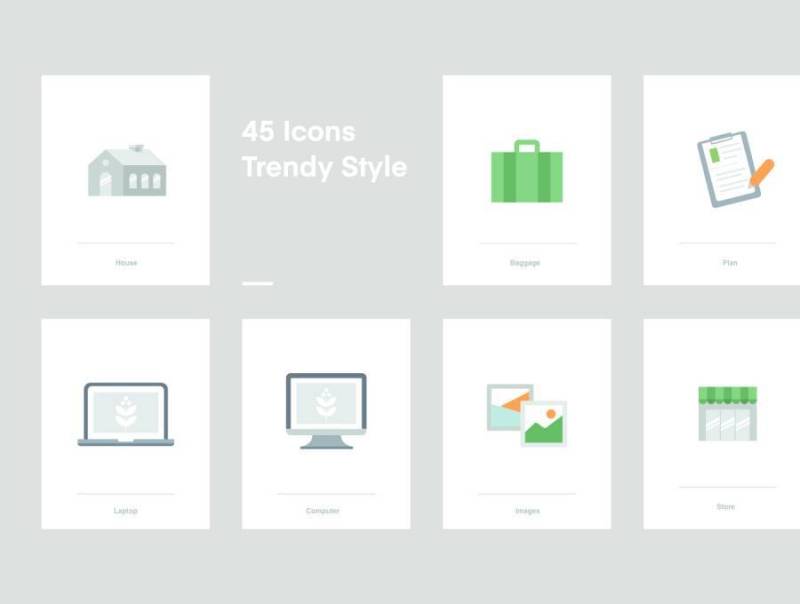 适用于iOS，Android，Web和Apps的图标和插图，Baun Easy Illustration