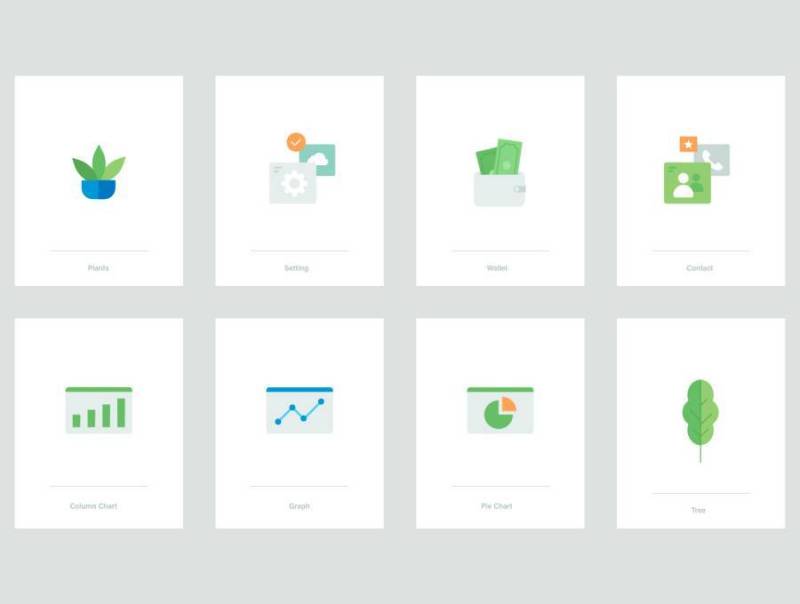 适用于iOS，Android，Web和Apps的图标和插图，Baun Easy Illustration