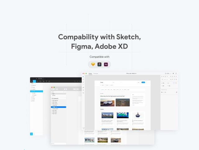 用于Sketch，Figma和Adobe XD的Web UI工具包，Phase UI Kit