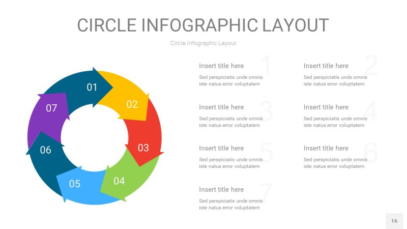 多色圆形PPT信息图16