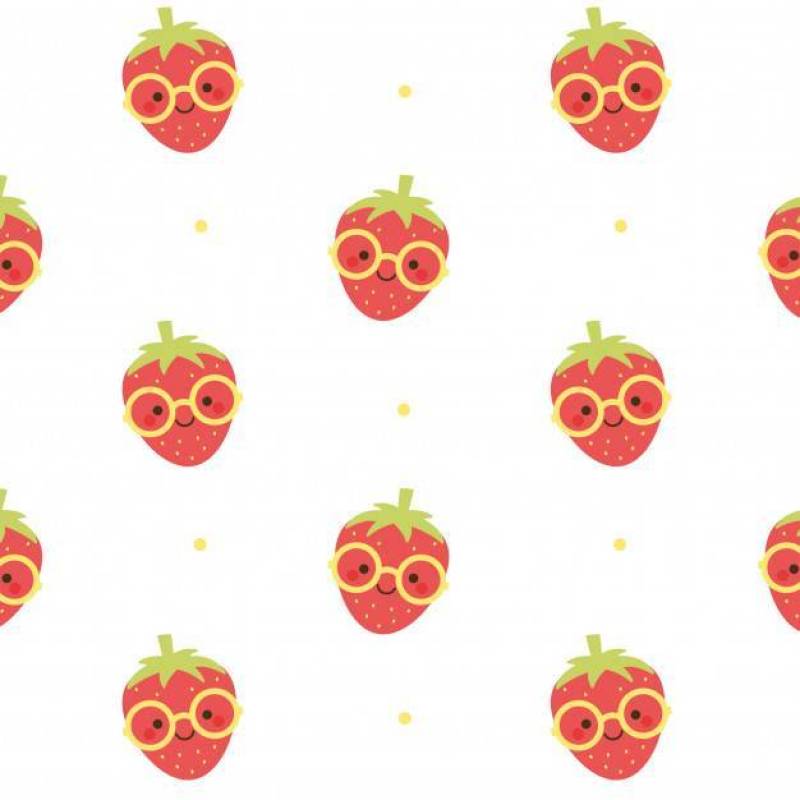 草莓穿太阳镜无缝图案背景