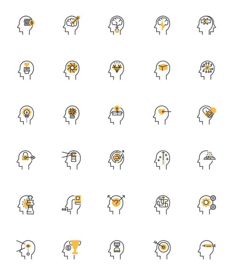 30 枚思维流程元素图标