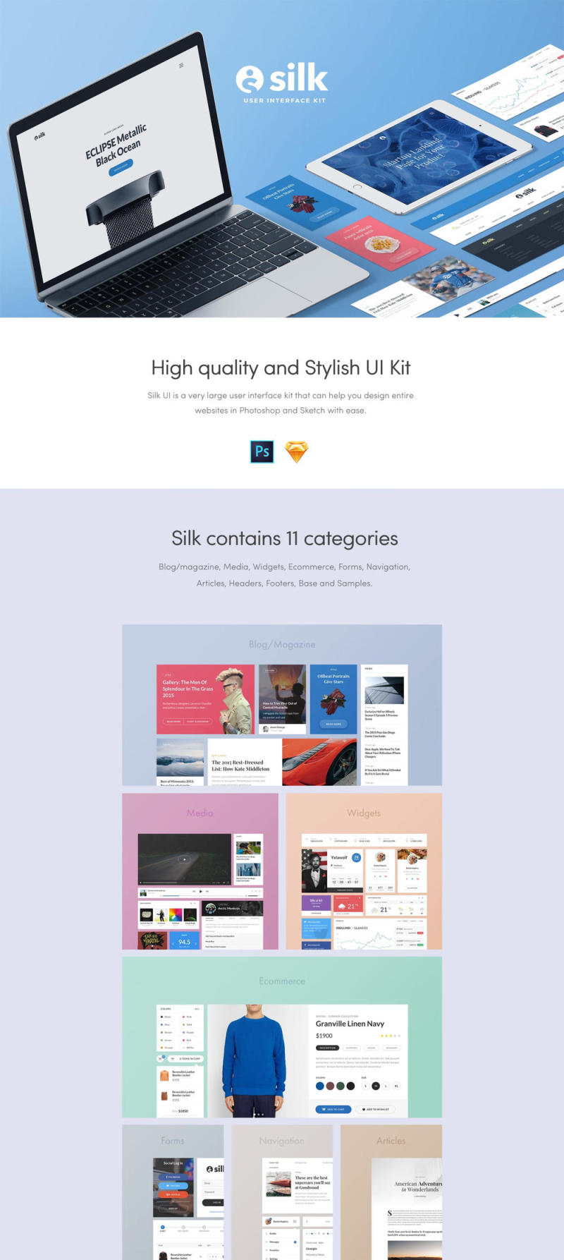 大型高品质和时尚的UI工具包,丝绸UI套件 大型高品质和时尚的UI工具包,丝绸UI套件