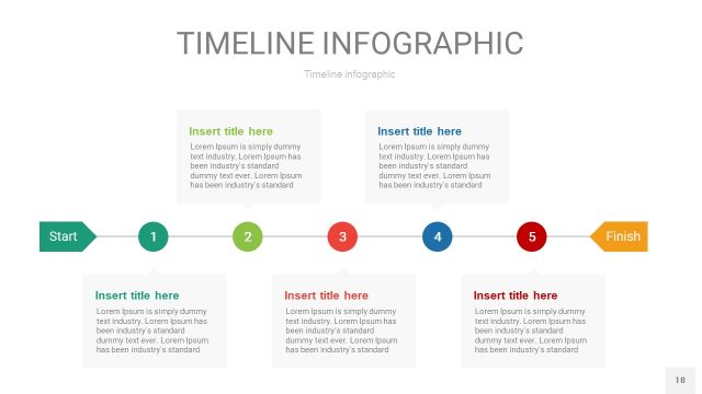 红蓝绿色时间轴PPT信息图18