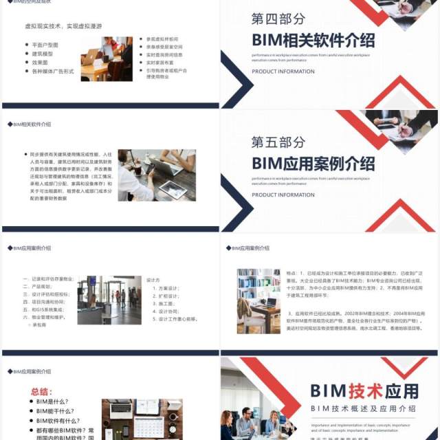 BIM技术概述及应用介绍动态PPT模板