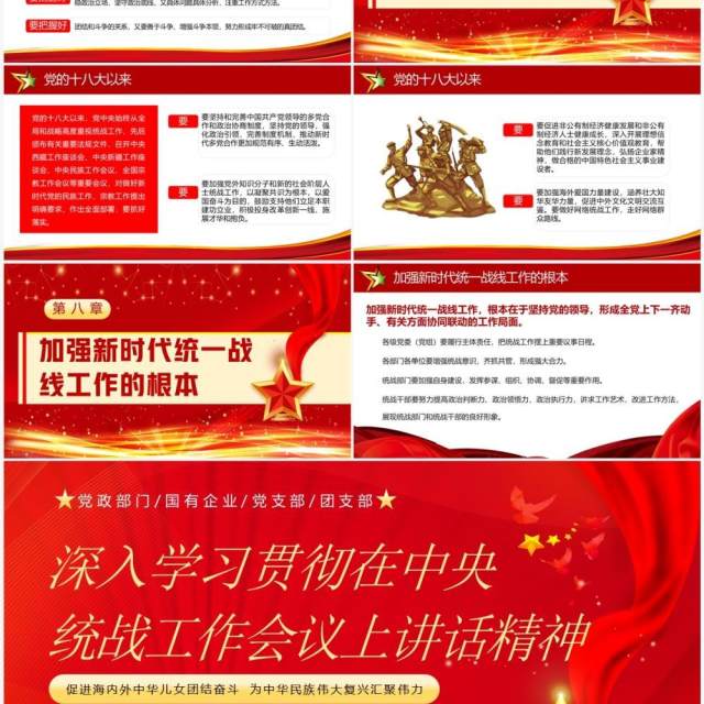 学习贯彻在中央统战工作会议上讲话精神PPT模板 学习贯彻在中央统战工作会议上讲话精神PPT模板