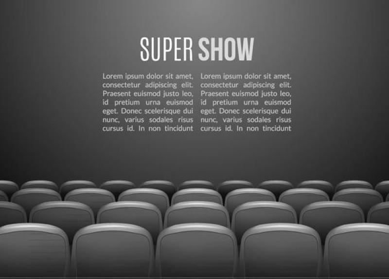 放映室灰色座椅