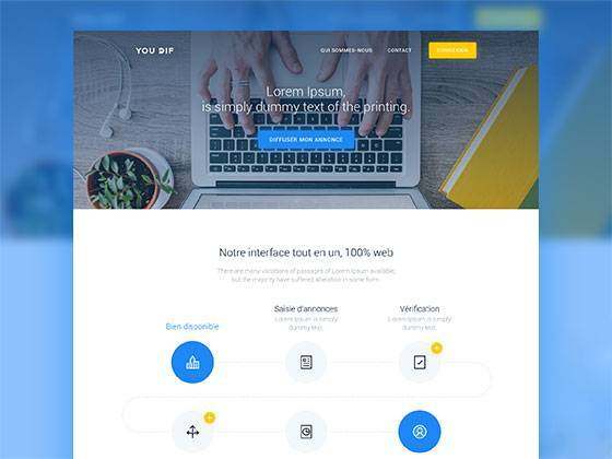 You Dif 着陆页网页模板sketch源文件