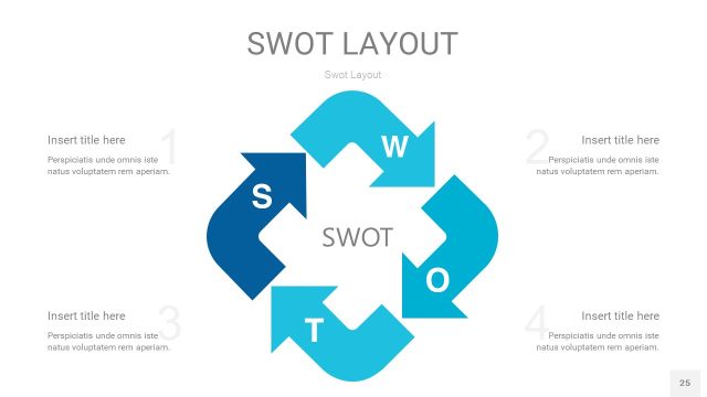 宝石蓝SWOT图表PPT25 宝石蓝SWOT图表PPT25