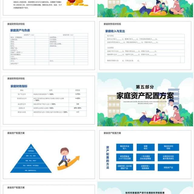 卡通风家庭资产合理配置PPT模板 卡通风家庭资产合理配置PPT模板