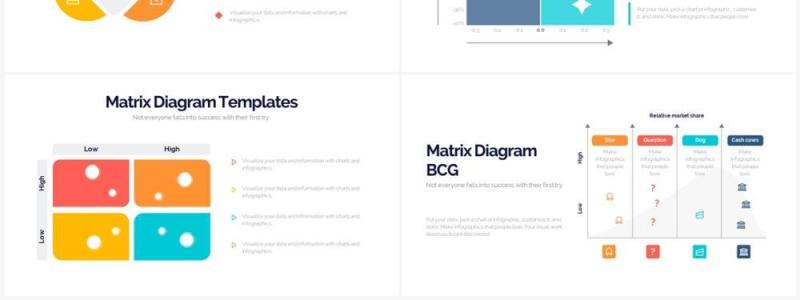 国外多彩创意矩阵图PPT信息图形素材Matrix Diagram Powerpoint Infographics