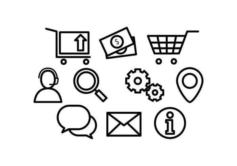  的Web图标线矢量