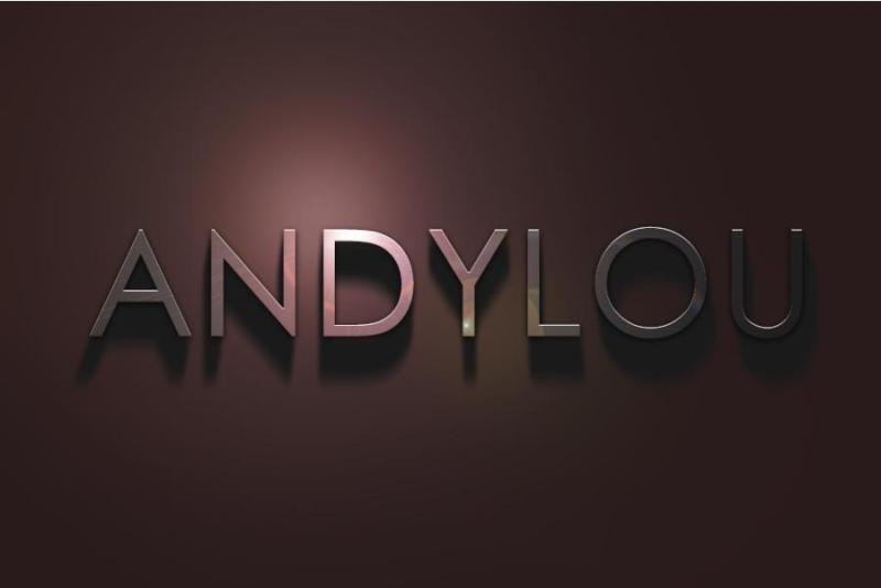 设计师BOZ-经典立体金属质感英文特效字体设计PSD分层