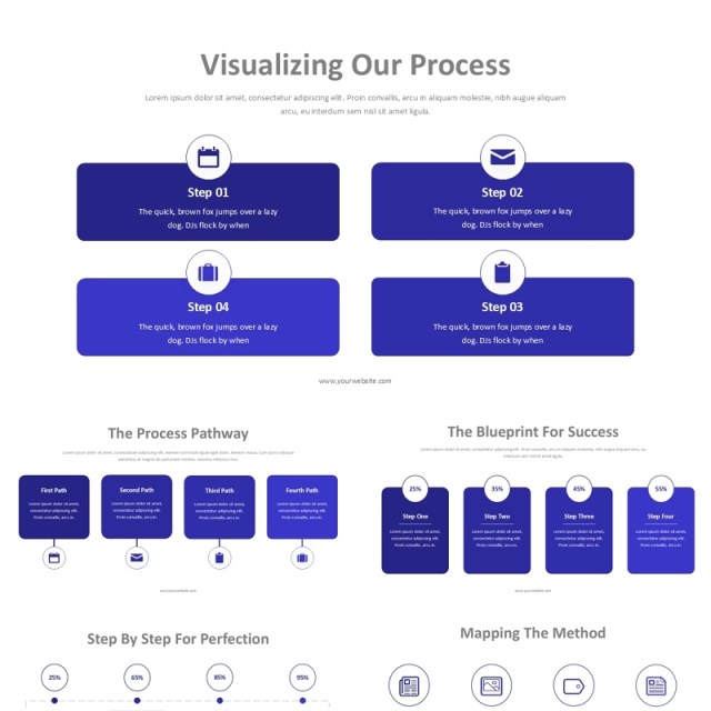 流程图信息图表PPT模板Process Infographic