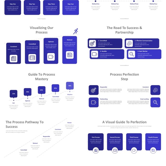 流程图信息图表PPT模板Process Infographic