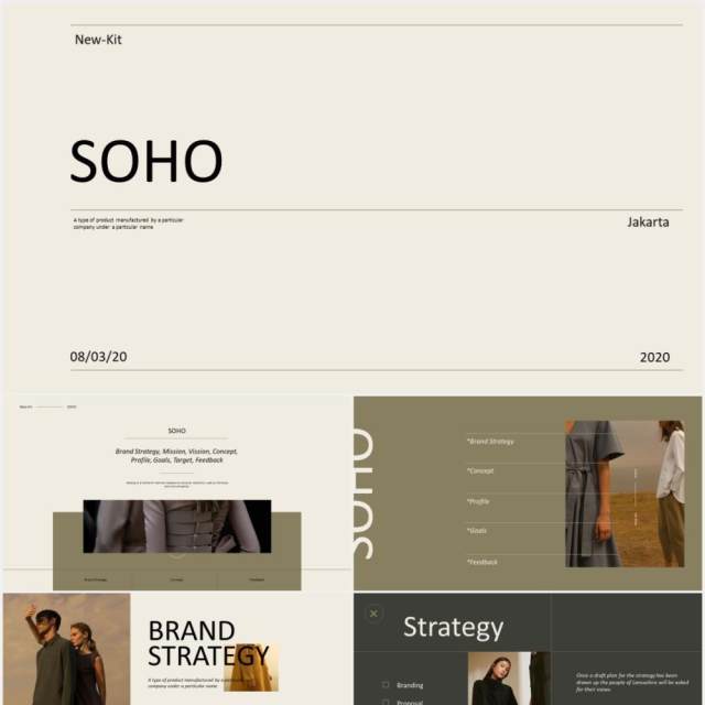 创意时尚营销宣传PPT模板soho creative marketing powerpoint