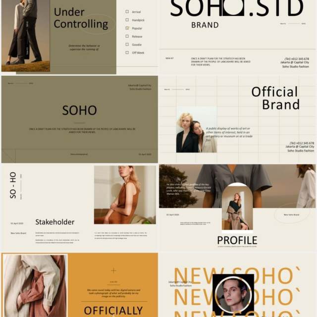 创意时尚营销宣传PPT模板soho creative marketing powerpoint