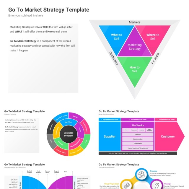 进入市场规划统筹策略信息图PPT模板素材Go To Market Strategy