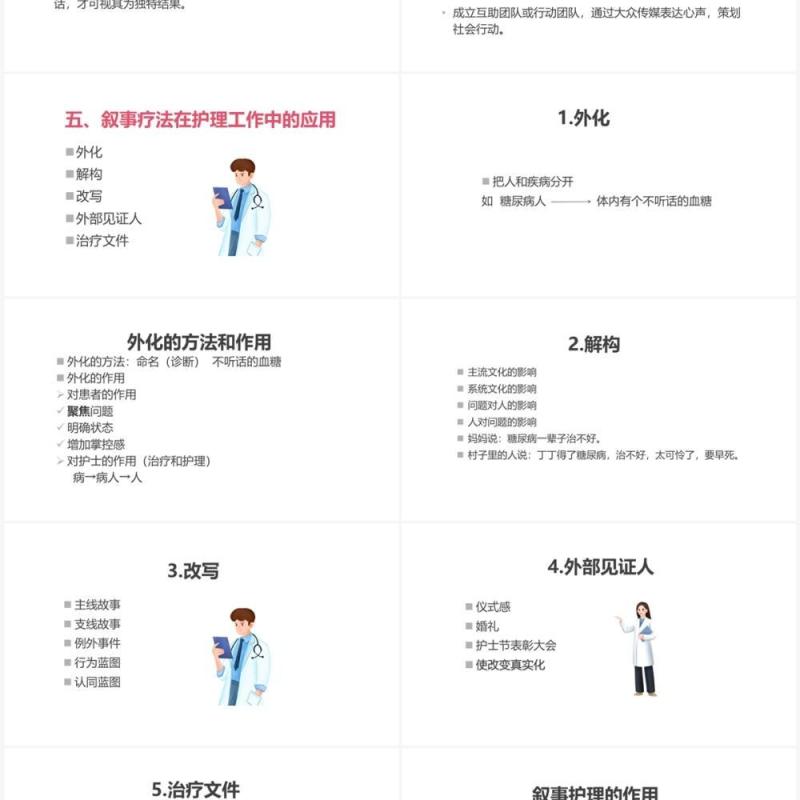 粉色叙事疗法在护理中的应用PPT模板